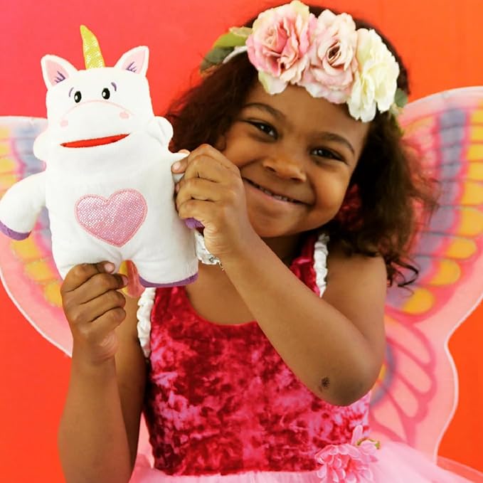 The Tooth Brigade Tooth Fairy Pillow | Stuffed Plush with Large Pocket Mouth for Lost Teeth, Treasures, Prizes - Fun and Interactive Plush, Perfect Kids, Boys, & Girls Gift (Sprinkles Unicorn)