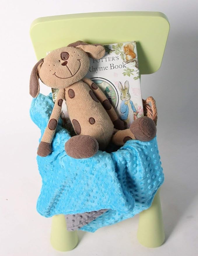 Plush Sitting Brown Peppered Puppy Dog, 15"
