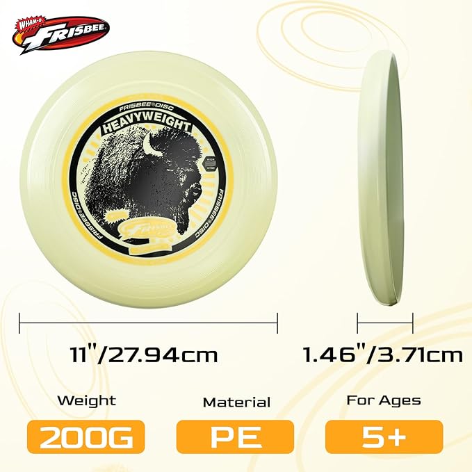 Frisbee Heavyweight 200g Flying Disc, 11 Inch Stable Competition Sports Disc, Long Distance and Durable, for Outdoor Activities and Family Fun