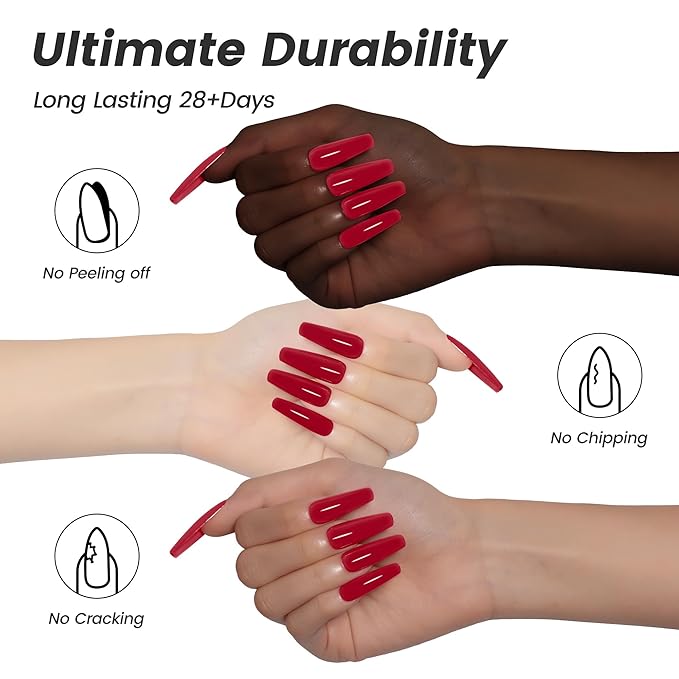 YTD Likomey Gel Nail Polish,15ml Blood Red Soak Off UV Nails Gel,Salon Home DIY Nail Art Manicure and Pedicure Gel Varnish,CS412