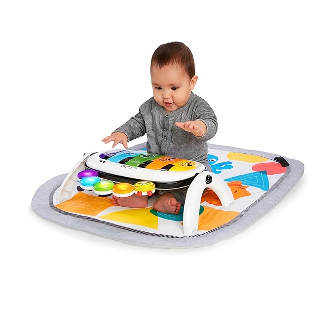 Baby Einstein 4-in-1 Kickin' Tunes Music and Language Play Gym and Piano Tummy Time Activity Mat