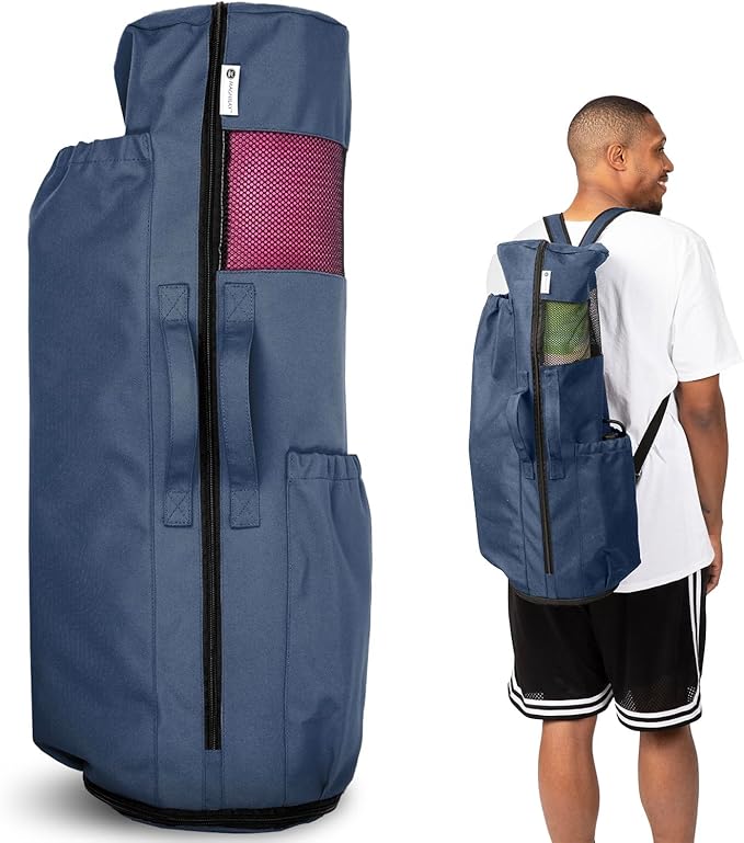 MAGNILAY Yoga Mat Bag - for Women and Men, Yoga Bag with Pockets and Adjustable Strap, Yoga Mat Carrier, Fits Mats Blocks and Yoga Accessories for Workouts, (32" L)