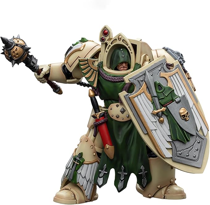 JOYTOY Warhammer 40K 1/18 Action Figures - Dark Angels Deathwing Knight with Mace of Absolution 1 Perfect for Collectors & Decor - Ideal Gift for Birthdays - Christmas - Character Figure - JT9206