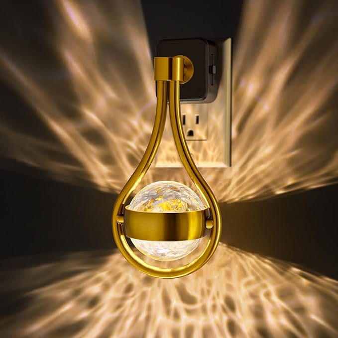 LED Night Lights Plug into Wall, 330° Rotating Night Light | Dusk to Dawn Sensor, 0-100LM Dimmable Nightlight Adjustable Brightness, 3000K Warm White for Hallway, Bedroom, Stairway