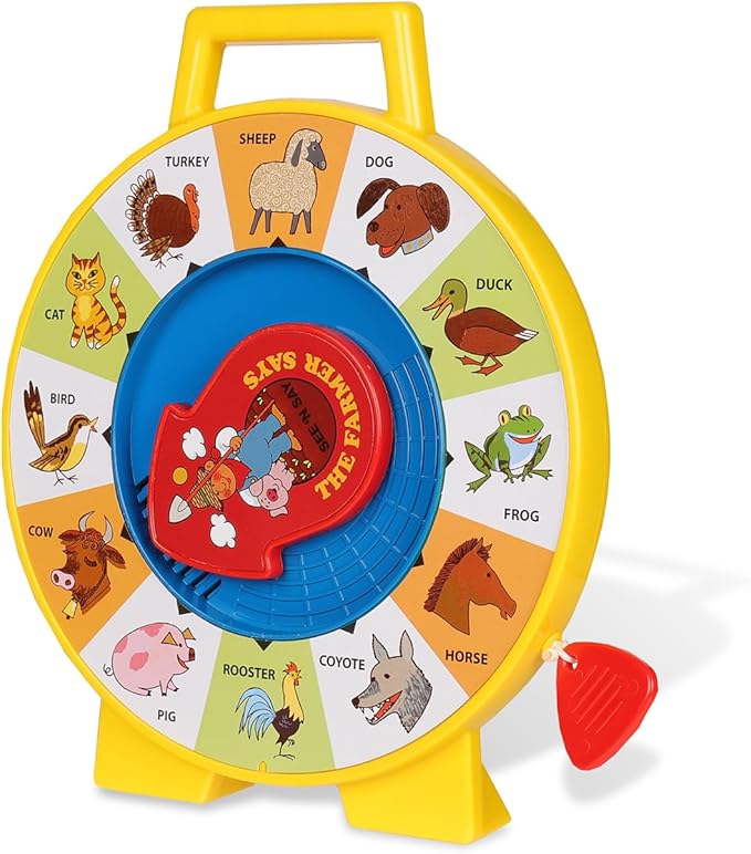 Fisher Price Classics - Farmer Says See 'n Say - Vintage Learning Toy, Sounds and Animals, Interactive Retro Game for Kids, Girls, Boys, Baby, Preschoolers, Toddlers, Unisex Ages 18 Months +
