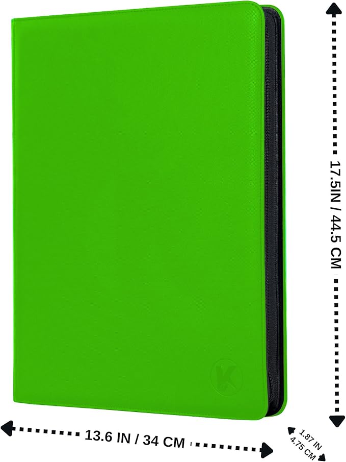 1000+ Pockets Trading Card Binder, 16-Pocket Card Ablum Compatible with MTG,Sports Cards & Other Standard Size Trading Cards (Hight Green)