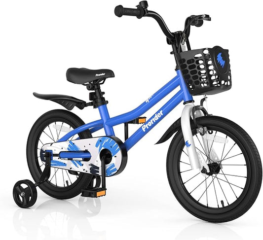BABY JOY Kids Bike, 12 14 16 18 20 Inch Children Bikes for Boys Girls Teens 3-8 8+ Years w/Training Wheels or Kickstand, Handbrake, Coaster Brake & Removable Basket, Kids Bicycle of Multiple Colors