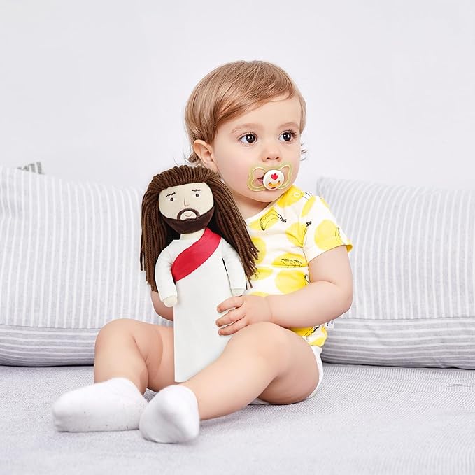 free-space Jesus Plush Doll Christ Religious Figure Toys for Boy Girl Christening Gift (Jesus)