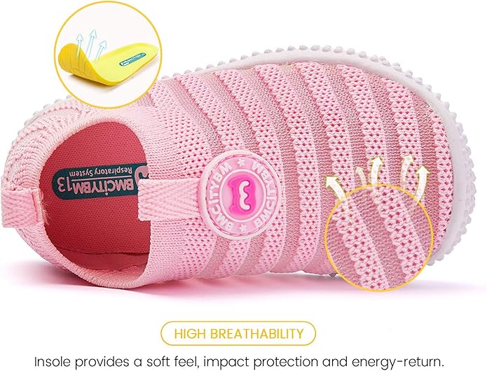 BMCiTYBM Baby Shoes Boy Girl Infant Sneakers Non-Slip First Walkers 6 9 12 18 24 Months