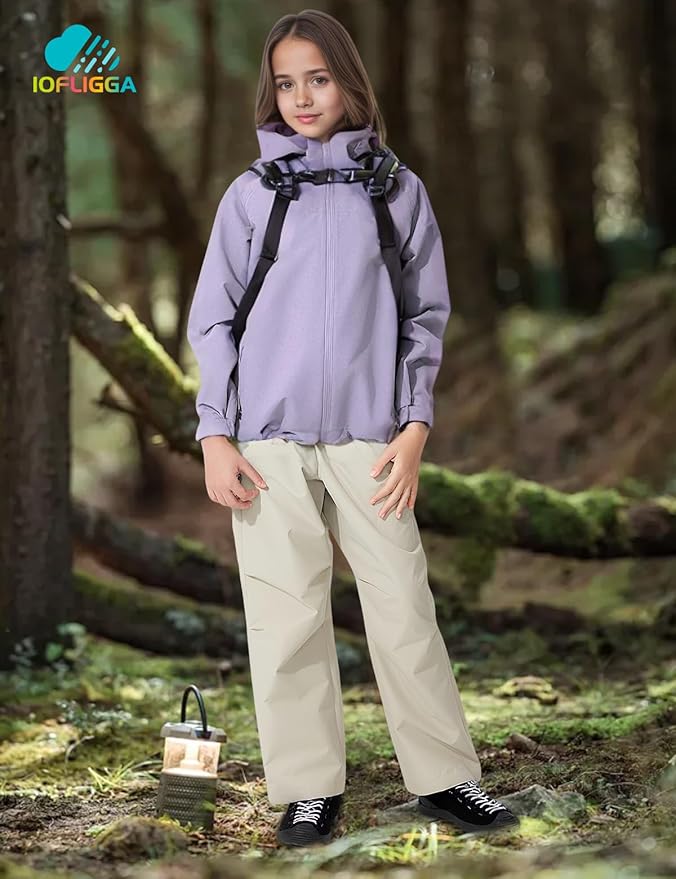 Kids Cargo Pants Waterproof Boys Hiking Outdoor Camping Pants Quick Dry UPF 50+ Toddler Youth Uniform Pants