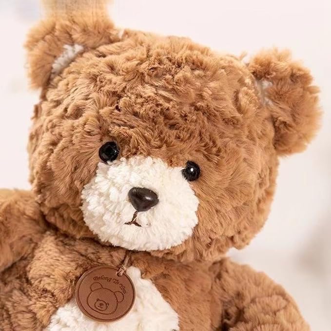9.8 Inch Soft Teddy Bear Plush Toy, Cuddly Stuffed Animal for Kids & Toddlers, Brown Fluffy Plushie, Gift for Birthday, Valentine's Day, Christmas (Brown)