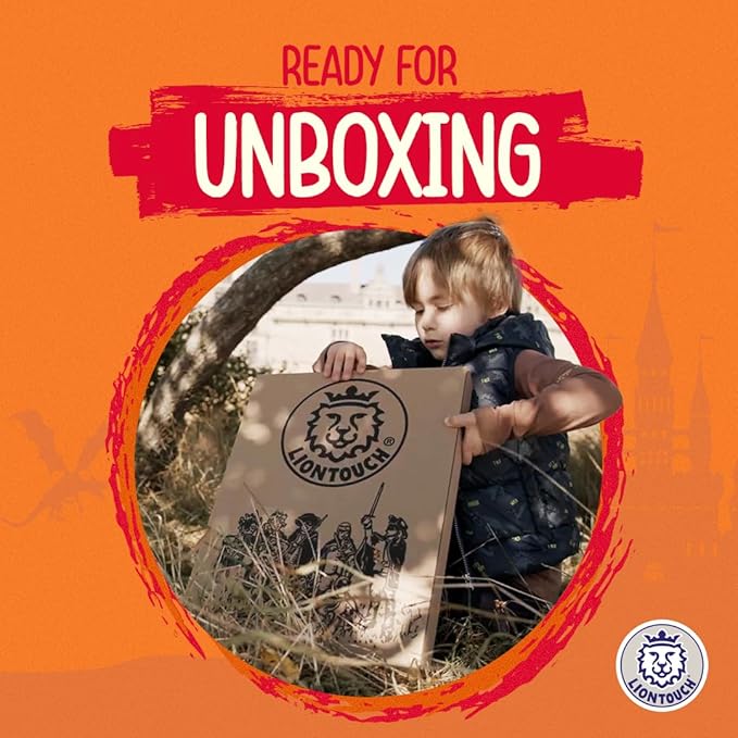 Liontouch - Amber Dragon Foam Sword & Shield for Boys Aged 3-8 Years | Medieval Knight Set for Pretend Play with Red Dragon Theme | Safe Weapons & Battle Accessories for Dress Up & Costumes