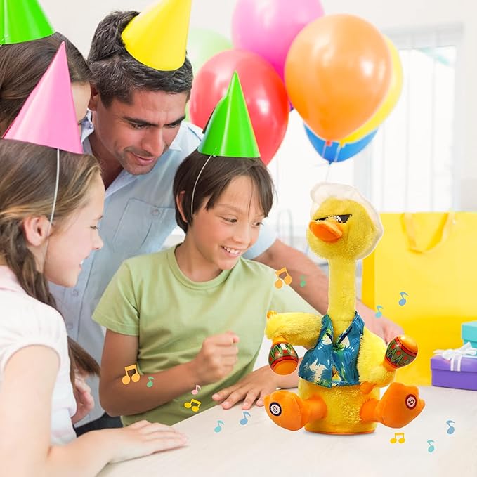 LUKETURE Dancing Toy,Dancing Cactus, Dancing Duck, Interactive Toy for Kids,Toddlers,Children Having Fun (Yellow-3)