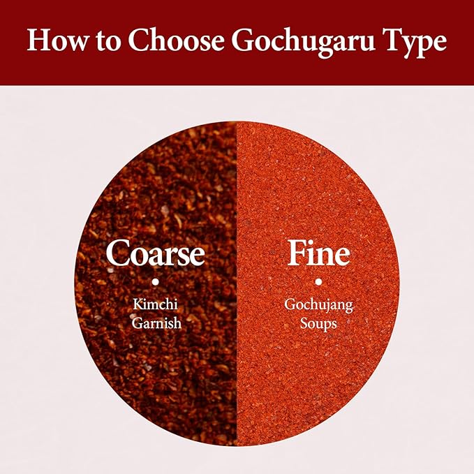 Wang Sun-Dried Coarse Gochugaru for Kimchi | Red Pepper Flakes, Chilli Powder, 1 Pound