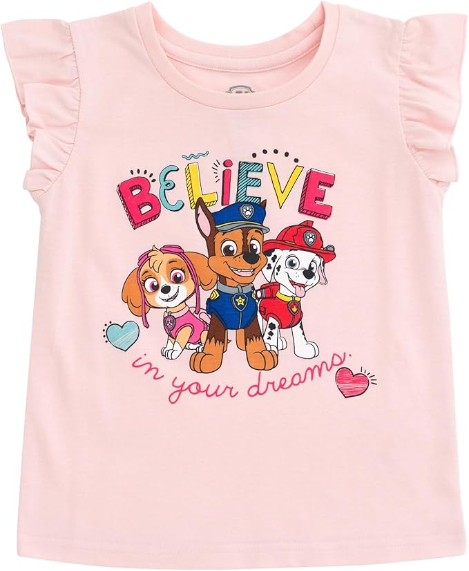Paw Patrol Girls Tank Top Skirt and Bag 3 Piece Outfit Set Toddler to Big Kid Sizes (2T - 10-12)