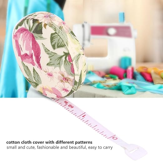 Haofy 150cm 60in Retractable Tape Measure for Body Fitness Measuring Chest Waist Hip Thigh Arm Shank Suitable for Adults Children Workout Tracking (Garden Rose No. 2)