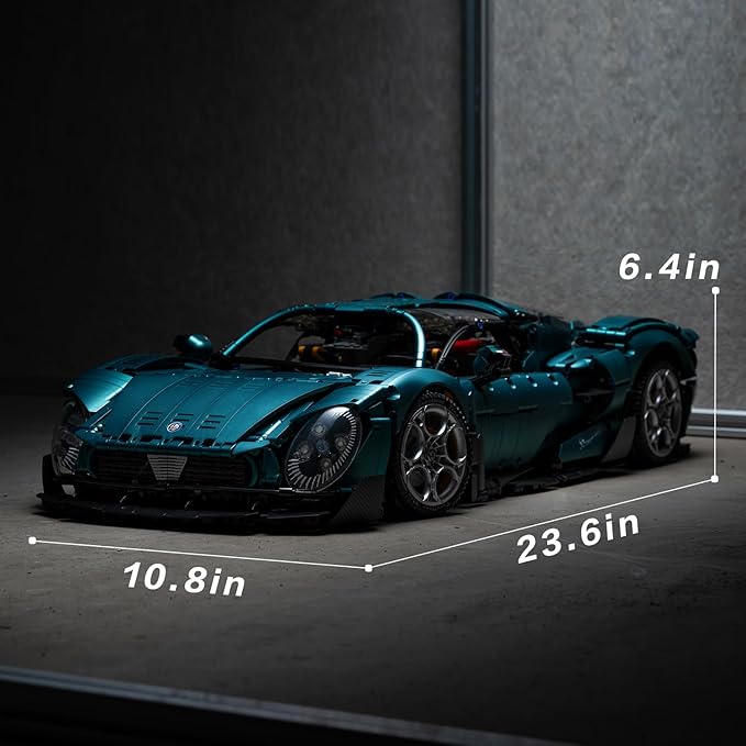 Raceforge Sports Car Building Set,1:8 Scale Model Sports Technic,Adult Collectible Cars Sets to Build，Scale Gift for Adults,Home or Office Décor Sets for Boys 8-14(4208pcs)