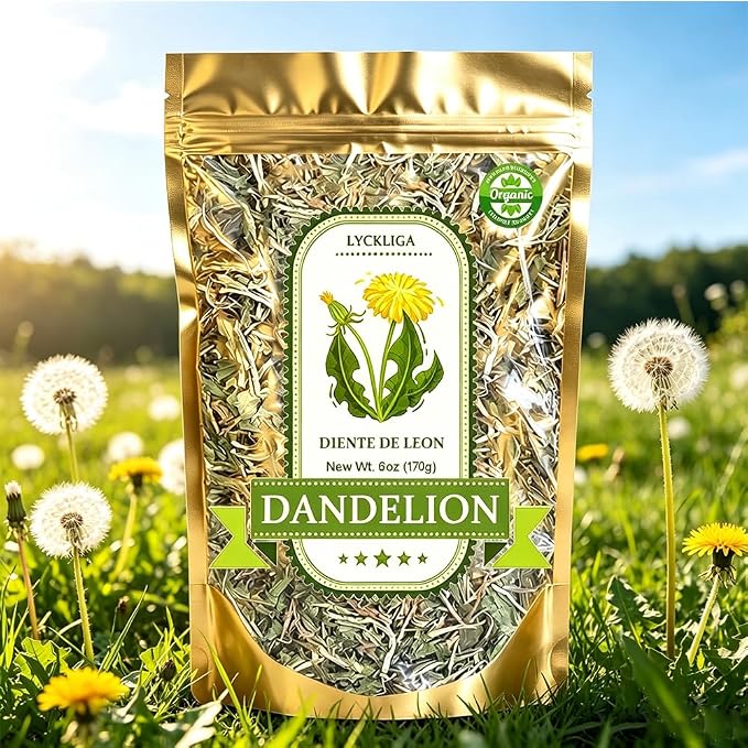 Dandelion Leaf & Root Loose Leaf Tea –Diente de Leon (Whole Dandelion) for Digestive Support & Detox, 6 oz (170g), 100% Natural Taraxacum, Vegan, Non-GMO, Caffeine-Free