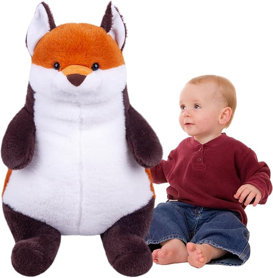 ARELUX Giant 22in Big Fox Plush Large Stuffed Animal Hugging Pillow: Soft Jumbo Sleeping Body Warm Fluffy Pillow Adorable Chubby Plushie Toy Gifts for Boys Girls