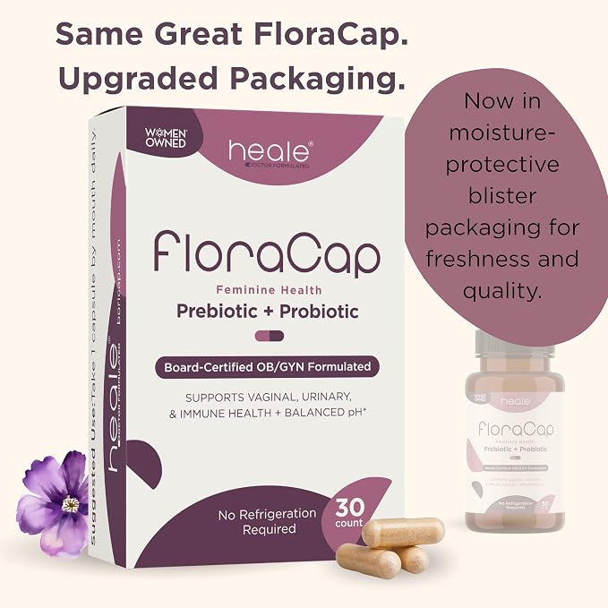 BoriCap 30 Day Supply 600mg Boric Acid Suppositories Bundle with Probiotics for Women, Vaginal Odor Control, pH-Balanced Feminine Care, Pure Boric Acid Powder, Reduce Odor, Itching, & Discomfort
