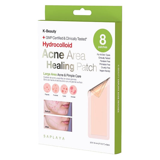 Saplaya K-Beauty Hydrocolloid Ance Area Care Hydrocolloid Patches For Acne Pimple Care 100% Hydrocolloid Acne Spot Healing Patch
