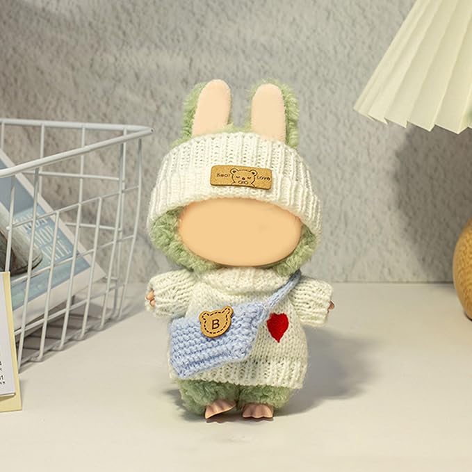 17cm Doll Clothes Set (No Doll) –5-Pack Handmade Outfits with Accessories for 6.7” Dolls, Premium Cotton Clothing with Gift-Ready Packaging, Perfect for Dress-Up and Collectors (FH2, 5)