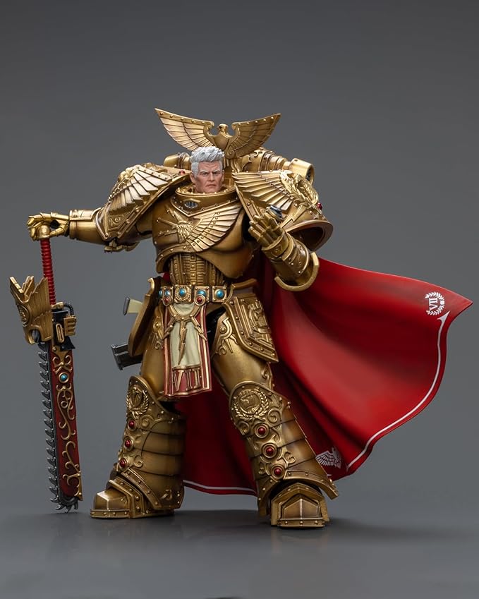 Pipigirl JoyToy 40K Genuine License 1:18 Action Figure, Imperial Fists Rogal Dorn, Primarch of The Vllth Legion, 7.08 inch Collectible Action Figures Kits (Rogal Dorn)