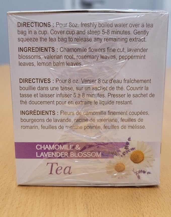 Hyleys Sleep Lavender Blossom Herbal Tea - Nighttime Relaxation Blend, 100% Natural, Caffeine-Free, Sugar-Free, Gluten-Free, Dairy-Free, GMO-Free, Decaf - 25 Tea Bags (12 Pack - 300 Tea Bags Total)