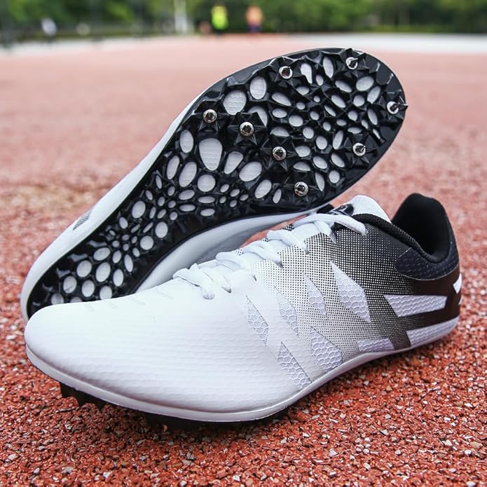 Men Women Kids Track and Field Shoes Professional 8 Spikes Running Racing Sneakers Breathable Lightweight Sprinting Shoes