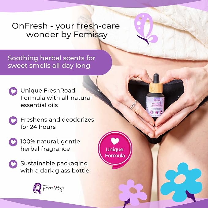 Natural Feminine Yoni Oil for Women PH Balance & Wetness; Herbal Vaginal Moisturizer for Dryness & Sensitive Skin; Soothing Intimate Vulva Essential Oils; Vaginal Oil Drops Against Odor (1 fl oz)