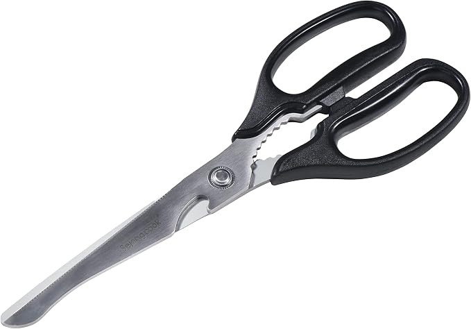 All-Purpose and Quality Kitchen Safe Scissors for Food, Kalbi Meat Cutting Shears, Rib, Meat, Korean Style Grill Food Heavy Duty Durable 3T Stainless Steel, Korean BBQ (250mm - 9.85 Inch)