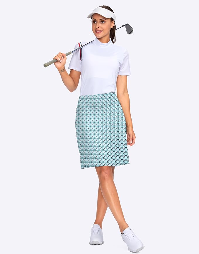 Women's 20" Knee Length Skorts Skirts UPF50+ Athletic Tennis Golf Skirt for Women Casual Summer Skirts
