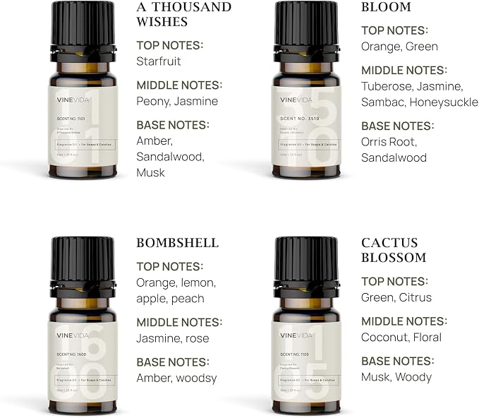 VINEVIDA Feminine Diffuser Oil Collection [Set of 8] - Scented Oil | Aromatherapy Diffuser Oils | Made in USA
