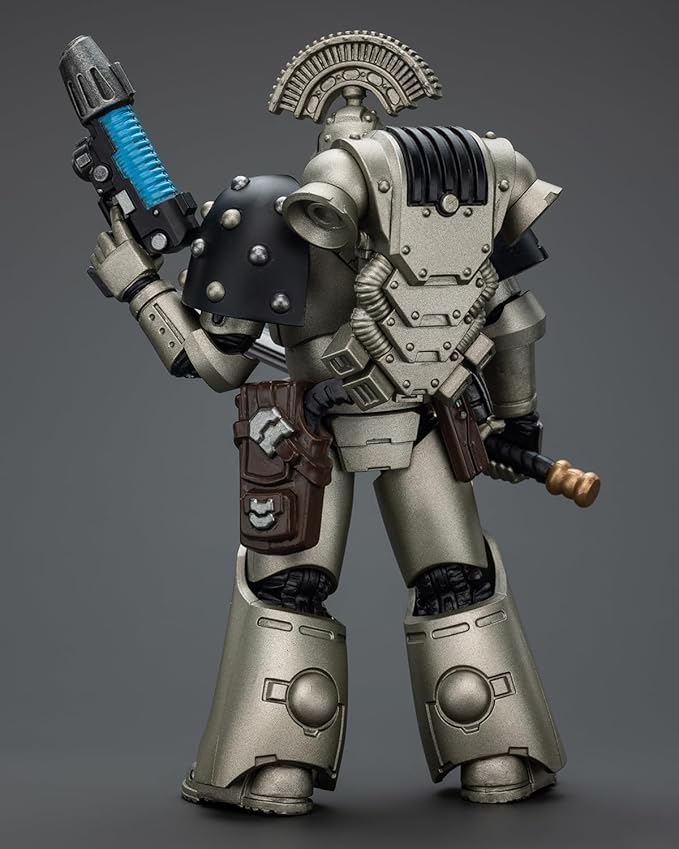 JoyToy Warhammer 40K 1:18 Action Figures, Iron Warriors MKVI Tactical Sergeant with Power Sword and Plasma Pistol, 4.96 in High