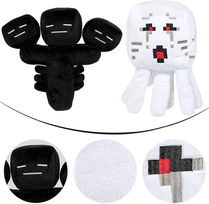 EOHX Wither Storm Plush Ghast Plush,Soft Cartoon Stuffed Animals Plushies Figure Doll for Kids Game Fan Halloween Birthday Gift