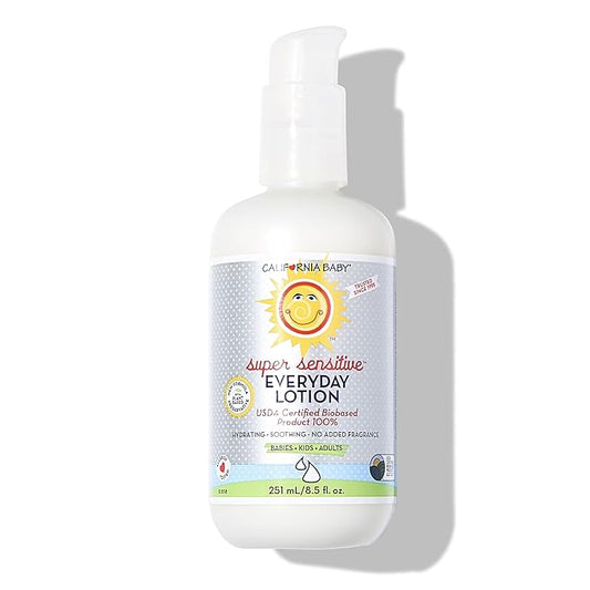 California Baby Super Sensitive Unscented Lotion | 100% Plant-Based Moisturizer | Baby Lotion For Newborn | Hypoallergenic Baby Lotion | 8.5 oz