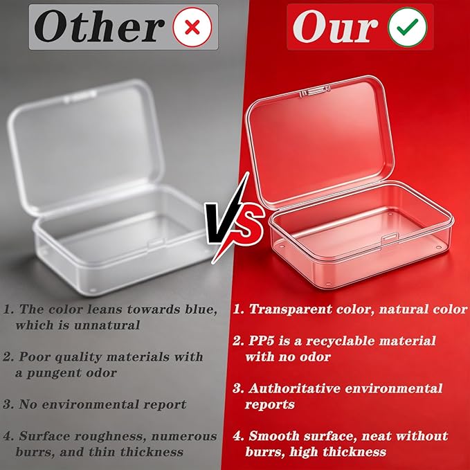 Clear Plastic Playing Card Boxes Snaps Closed Poker Gaming Playing Card Deck Cases Holder Plastic Storage Box Clear Trading Card Box Card Storage Organizer for Bank Business Card (18Pcs)