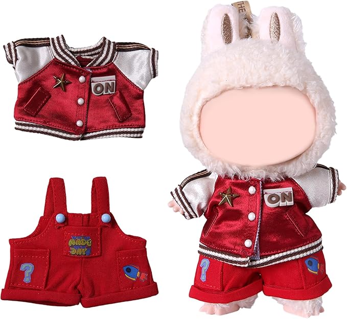 Coolcandy 17cm Doll Clothes, Fashionable Dolls Outfit with Accessories Suit, Stylish Adorable Dolls Clothes Set, Soft Fabric, Detailed Stitching(Doll Not Included)