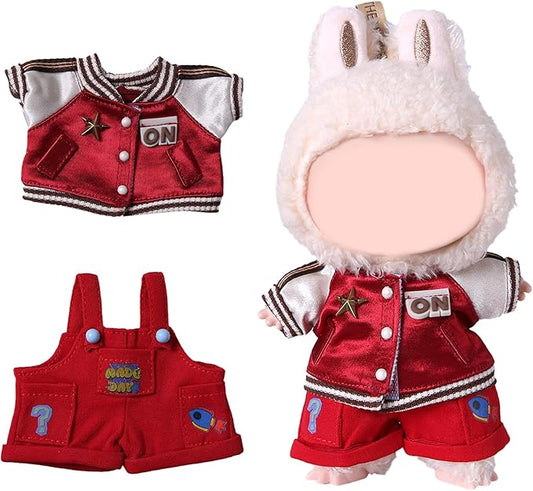 Coolcandy 17cm Doll Clothes, Fashionable Dolls Outfit with Accessories Suit, Stylish Adorable Dolls Clothes Set, Soft Fabric, Detailed Stitching(Doll Not Included)