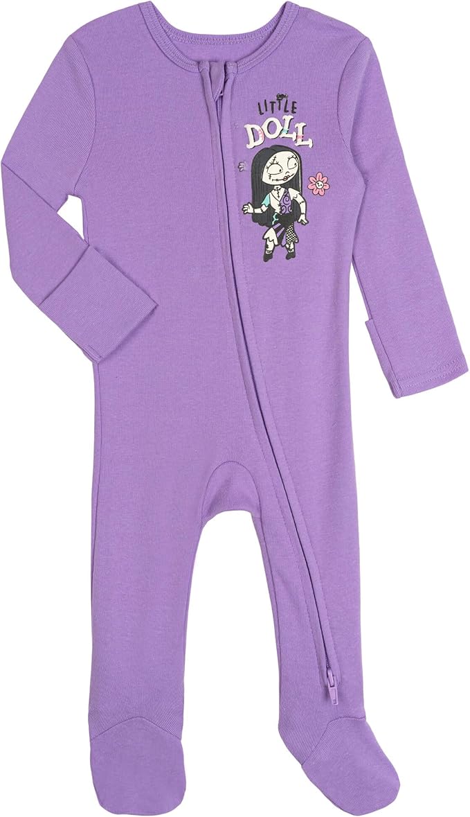 Disney Baby Girls 2 Pack Zip Up Sleep N' Plays Newborn to Infant Sizes (Newborn - 24 Months)