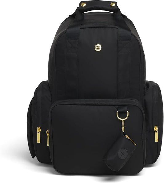 HUGGIES Unisex-adult Signature Hug Pack Diaper Backpack, Black, One Size