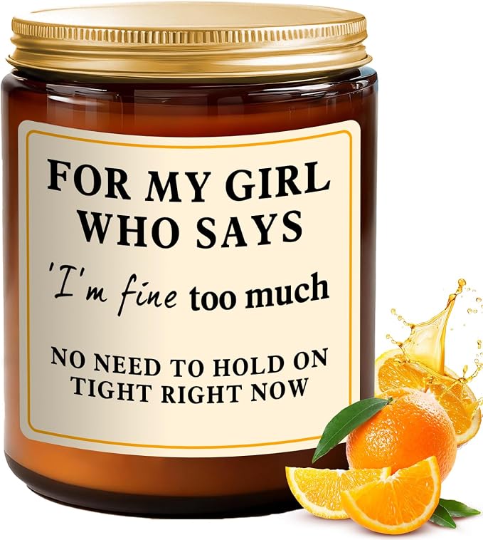 Friendship Gifts for Women - Friends Candle Gift for Friends, BFF, Girls, Bestie, Sister - Best Friendship Candle for Birthday Anniversary, Mothers Day Gift for Women - Orange Scented Candle