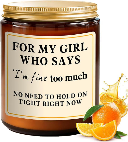 Friendship Gifts for Women - Friends Candle Gift for Friends, BFF, Girls, Bestie, Sister - Best Friendship Candle for Birthday Anniversary, Mothers Day Gift for Women - Orange Scented Candle