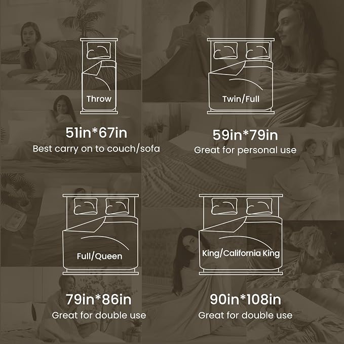 Elegear Revolutionary Cooling Blanket, Absorbs Heat to Keep Body Cool for Night Sweats, Double Sided Arc-Chill3.0 Cooling Fiber Q-Max>0.5, Lightweight Summer Cold Blankets for Sleeping 59" x 79"