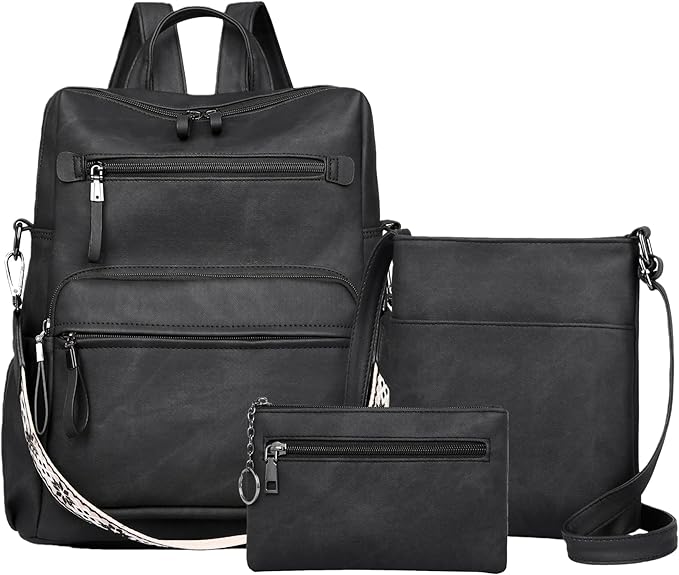 Backpack Purse for Women, Pu Leather Designer Travel Backpack, Fashion Work Ladies Shoulder Bag Handbag