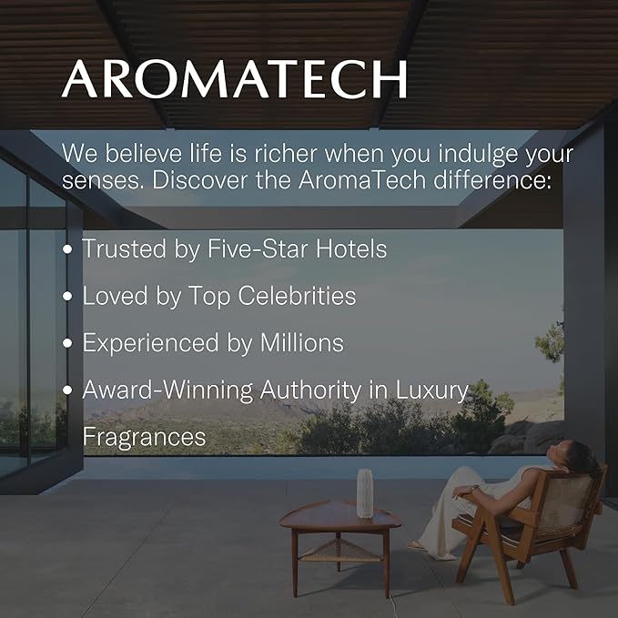 AromaTech The Hotel Aroma Essential Oil Blend: Luxury Hotel Inspired Aromatherapy with Lemon, Lavender, Peach & Pine for Ultrasonic Diffusers & Nebulizers (10 mL, The Hotel)