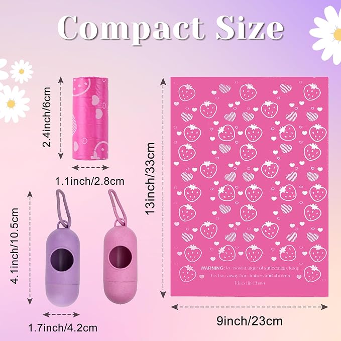 180Pcs Sanitary Napkin Disposal Bags with 2 Dispenser, Pink Purple | Feminine Hygiene Disposal Bags for Privacy Protection, Trash Bag for Women Product Perfumed Sanitary Pads Tampon