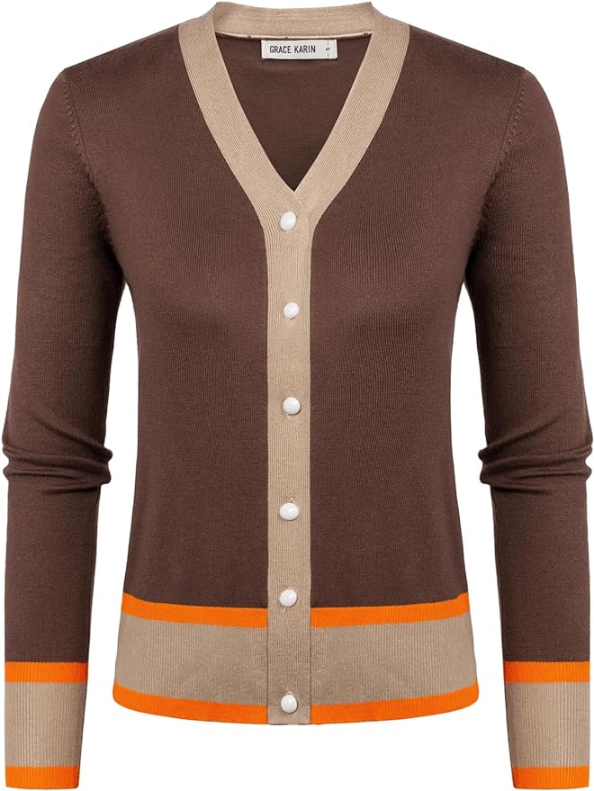 GRACE KARIN Cardigan Sweaters for Women Lightweight Long Sleeve Cropped Cardigan Summer Fall Fashion Clothing Outfits Shrug