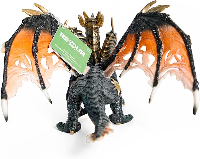RECUR Devil Dragon Action Figurine, 9 Inch Statue Dragon Toys for Boys Girls Kids, RPG Figures Miniatures for Tabletop Display & Roleplaying, Collectors Toy Age 3 +