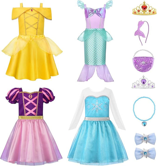 ReliBeauty Princess Dress up for Girls 3-8
